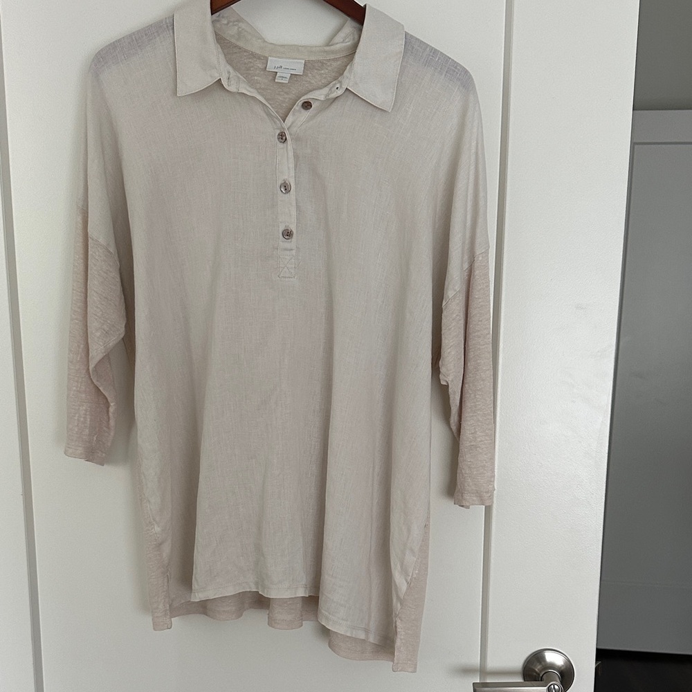 J. Jill Love Linen Top in Cream